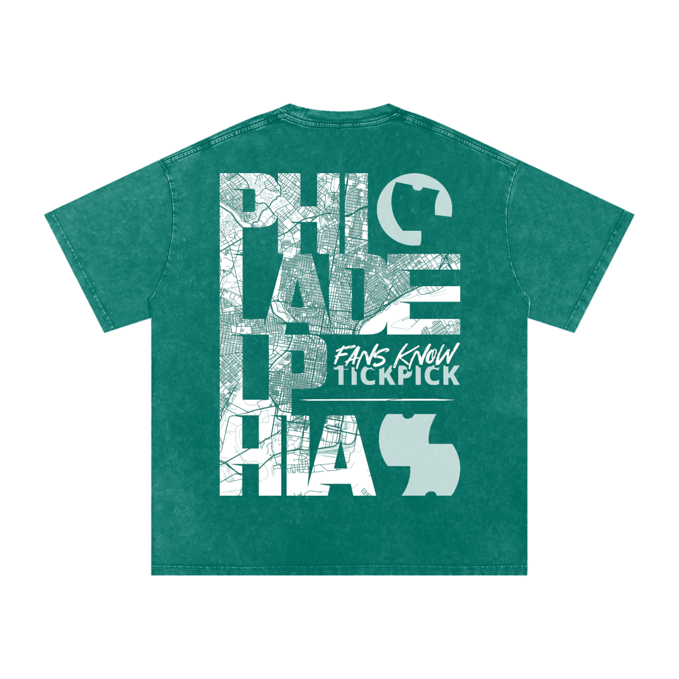 Philly x TickPick | Snow Washed Oversized Cotton T-Shirt