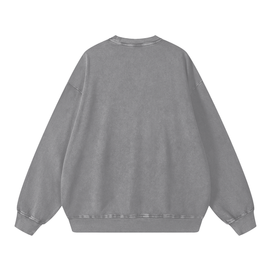 Collegiate Snow Washed Oversized Sweatshirt