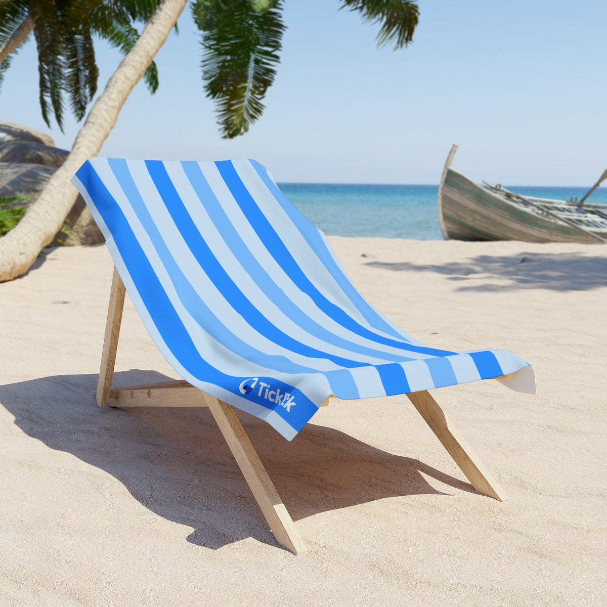 TickPick Blue Striped Beach Towel