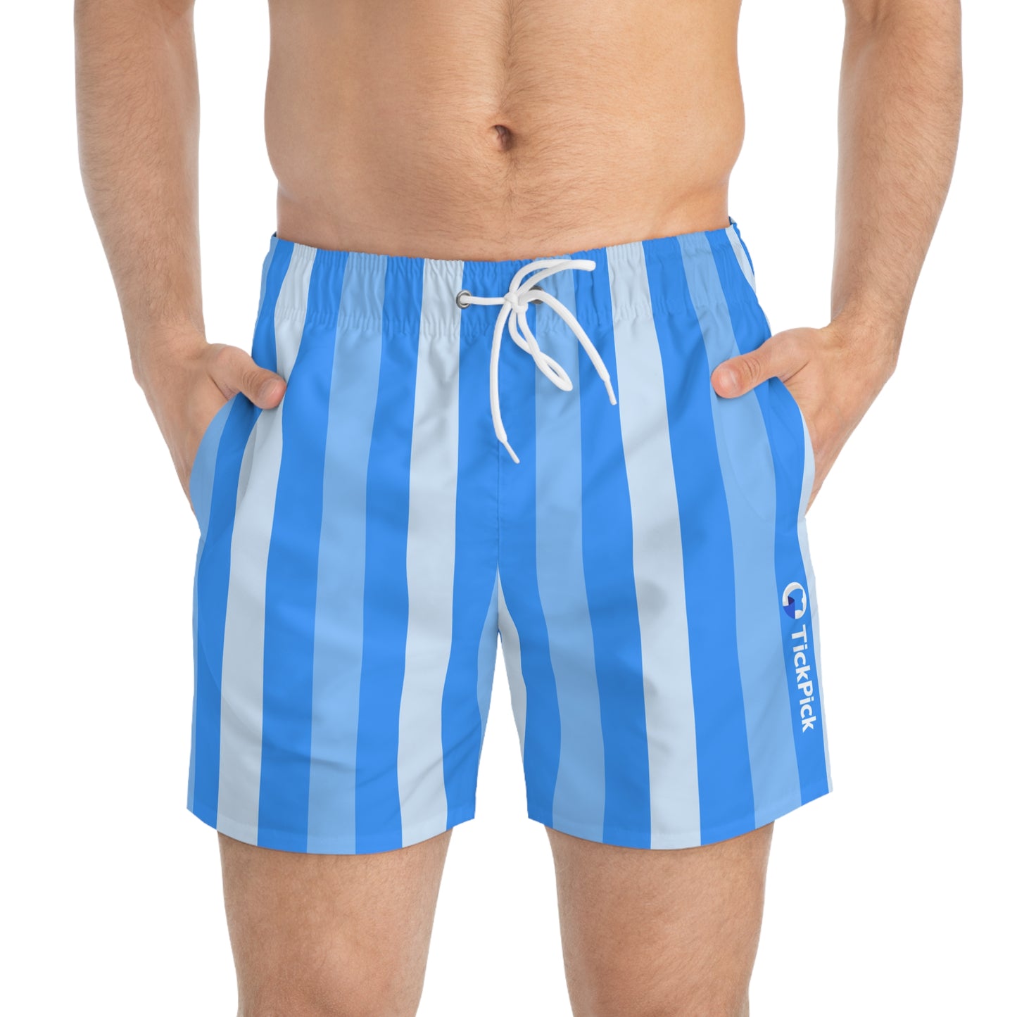 TickPick Blue Striped Swim Trunks V2