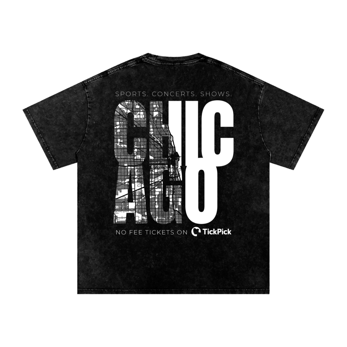 Chicago x TickPick | Snow Washed Oversized Cotton T-Shirt