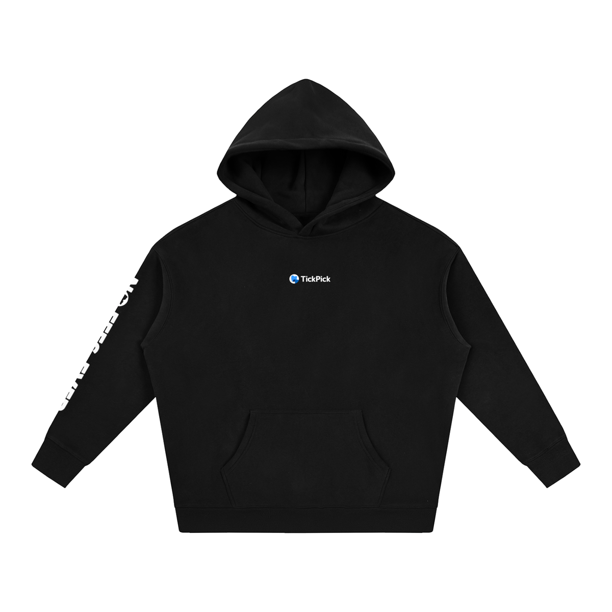 "No Fees. Ever." Sleeve - Oversize Fleeced Hoodie