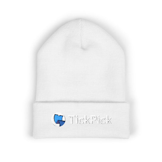 TickPick WhiteCuffed Beanie