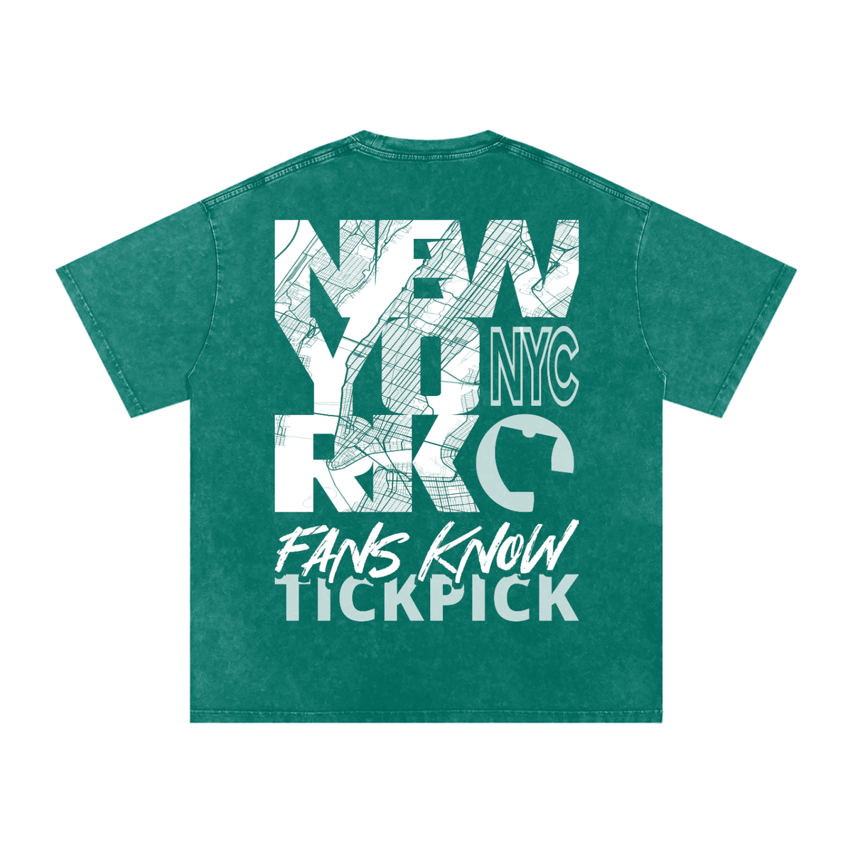 New York x TickPick | Snow Washed Oversized Cotton T-Shirt