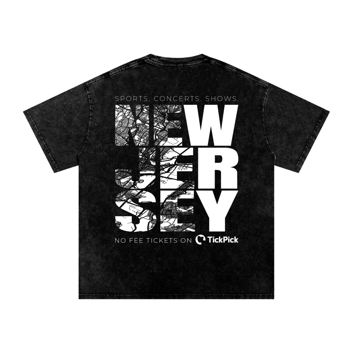 New Jersey x TickPick | Snow Washed Oversized Cotton T-Shirt