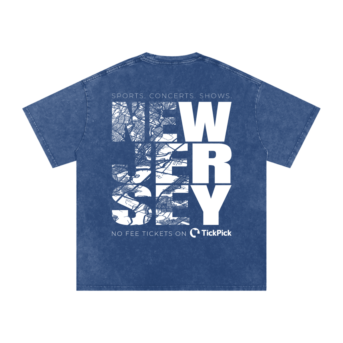 New Jersey x TickPick | Snow Washed Oversized Cotton T-Shirt
