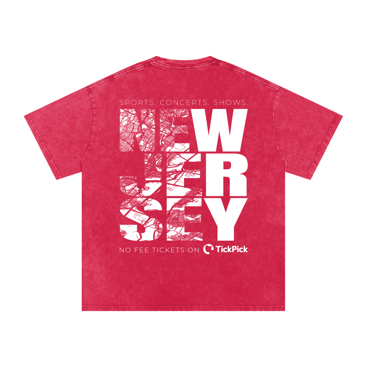 New Jersey x TickPick | Snow Washed Oversized Cotton T-Shirt