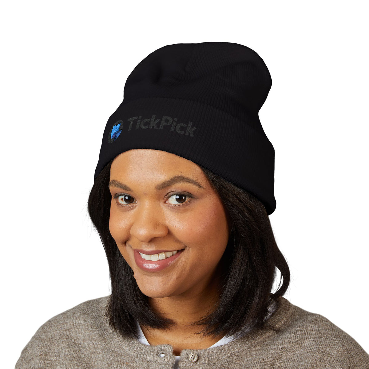 TickPick Black Cuffed Beanie