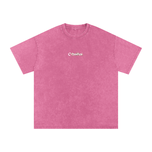 Cherry Blossom - Snow Washed Oversized Cotton T-Shirt