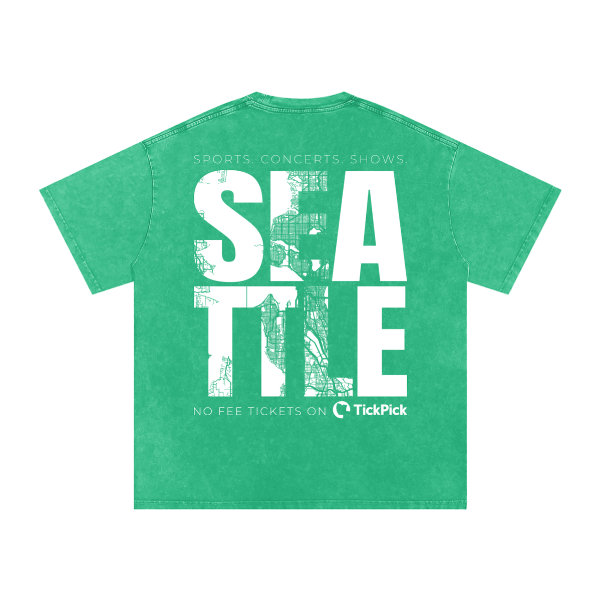 Seattle x TickPick | Snow Washed Oversized Cotton T-Shirt