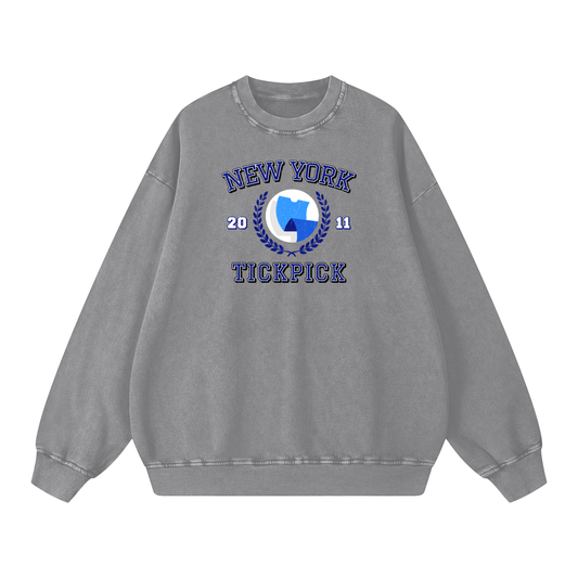 Collegiate Snow Washed Oversized Sweatshirt