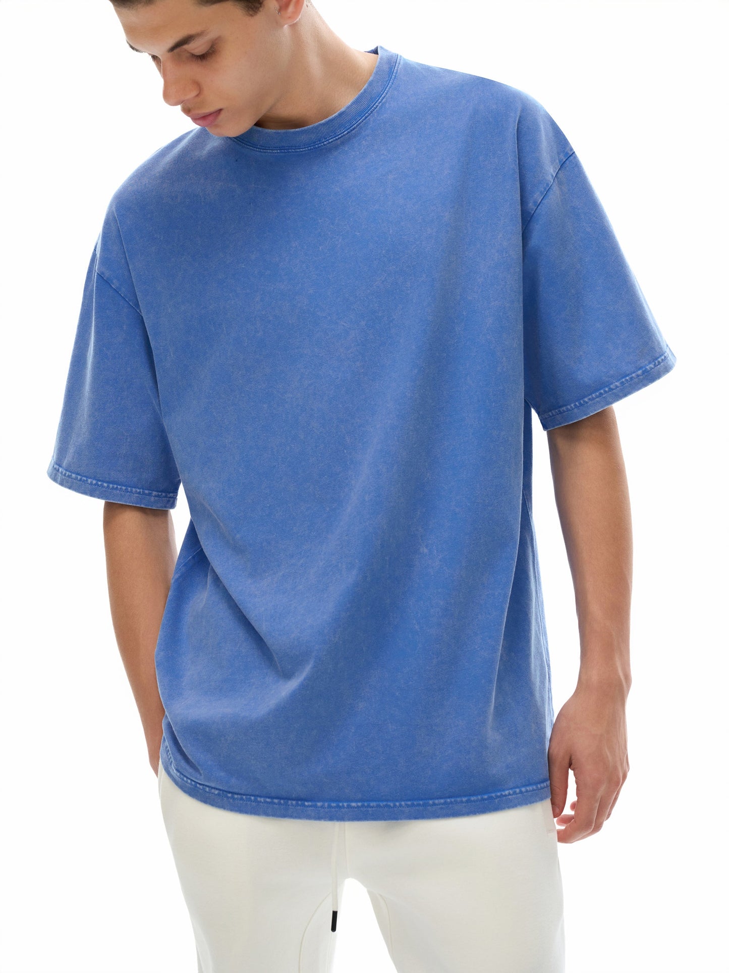 Cherry Blossom - Snow Washed Oversized Cotton T-Shirt