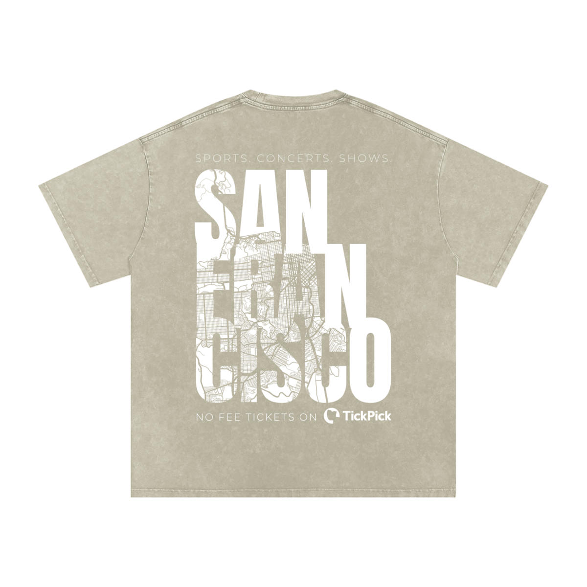 San Francisco x TickPick | Snow Washed Oversized Cotton T-Shirt