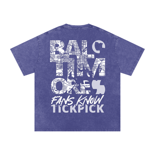 Baltimore x TickPick | Snow Washed Oversized Cotton T-Shirt