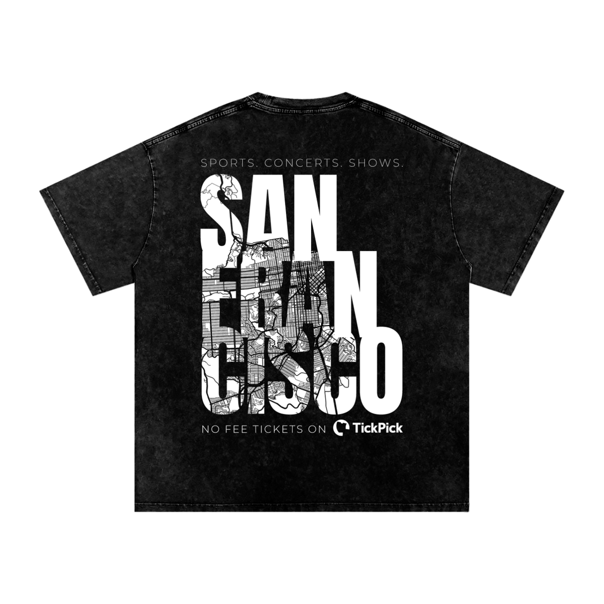San Francisco x TickPick | Snow Washed Oversized Cotton T-Shirt