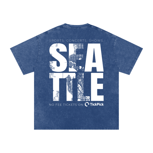 Seattle x TickPick | Snow Washed Oversized Cotton T-Shirt