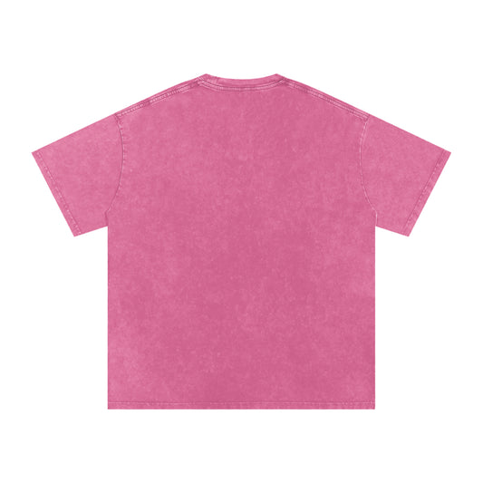Cherry Blossom - Snow Washed Oversized Cotton T-Shirt