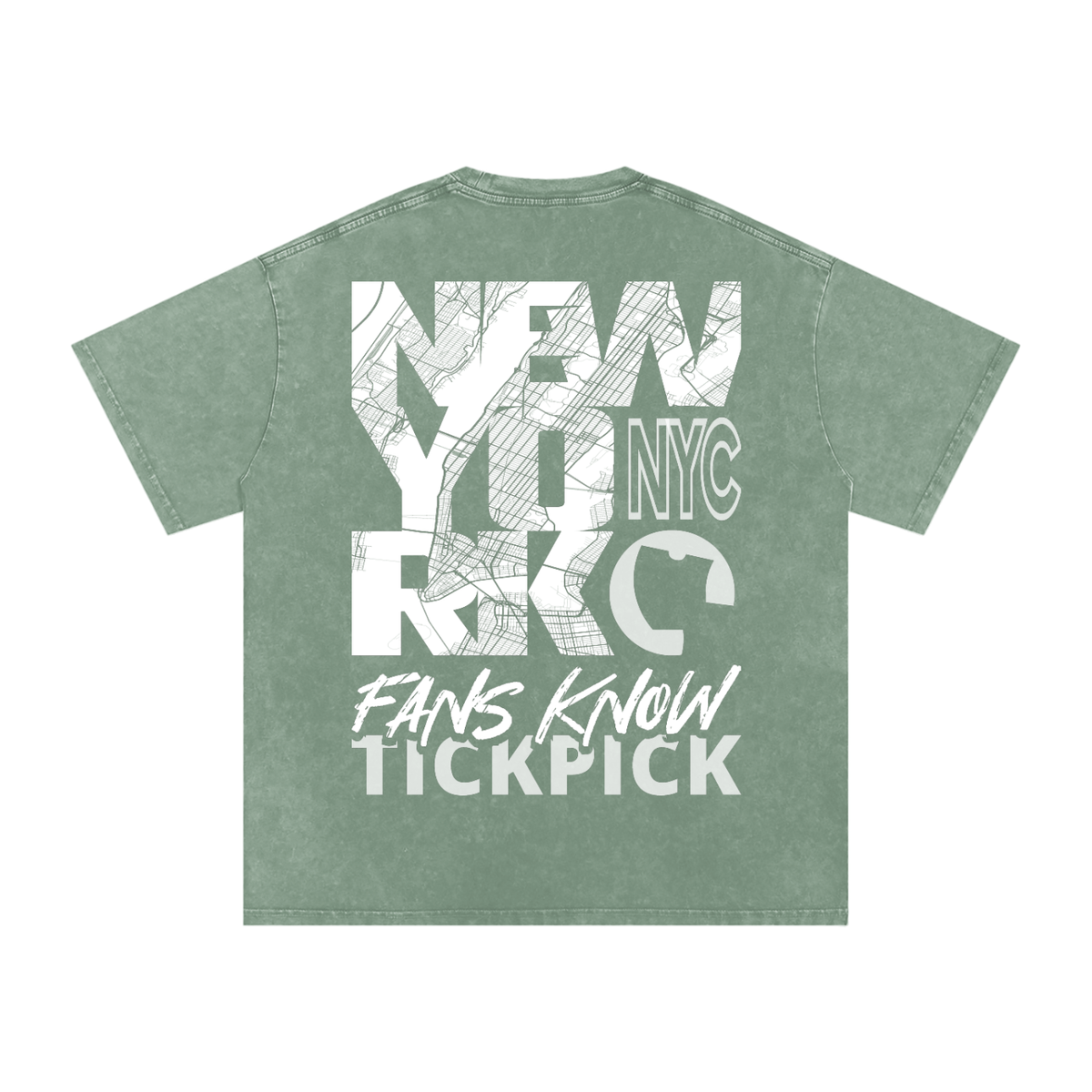 New York x TickPick | Snow Washed Oversized Cotton T-Shirt